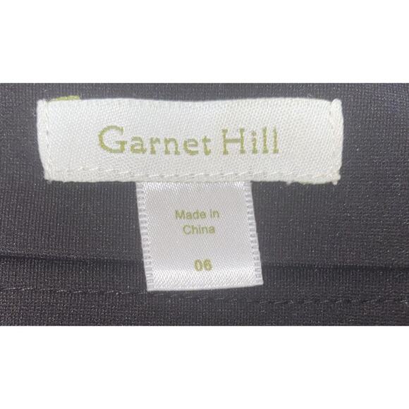 GARNET HILL Size 6 Black & Gold Sequin Floral Ponte Pencil Skirt $178 Retail - Picture 4 of 5